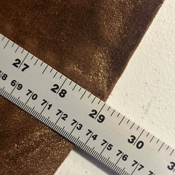 Vtg SAGUARO Shimmering Copper Brown LEATHER FULL ZIP Belted JACKET Sz M - Picture 8 of 9